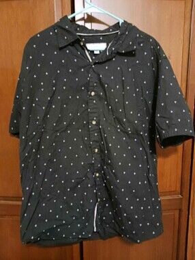 PD&C Mens Anchor print Button-down Shirt size XL